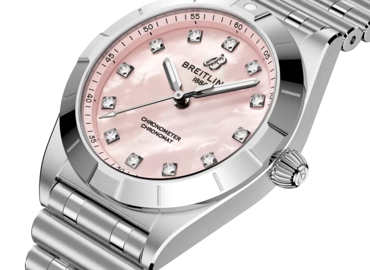 BREITLING クロノマット 28 ピンク マザーオブパール文字盤 A72310101K1A1