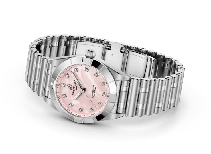 BREITLING クロノマット 28 ピンク マザーオブパール文字盤 A72310101K1A1