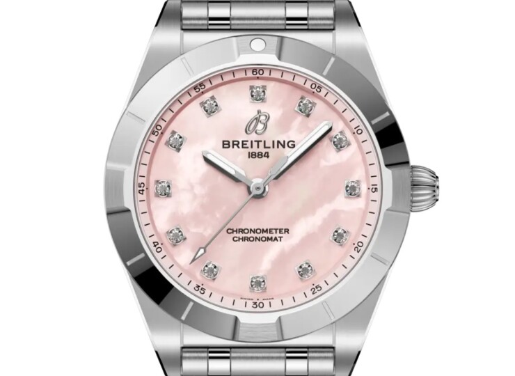 BREITLING クロノマット 28 ピンク マザーオブパール文字盤 A72310101K1A1