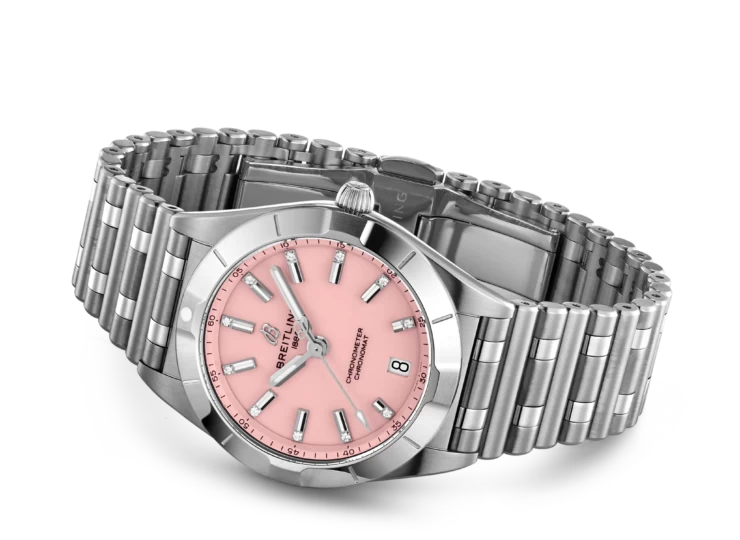 BREITLING クロノマット 32 ピンク文字盤 A77310101K1A1