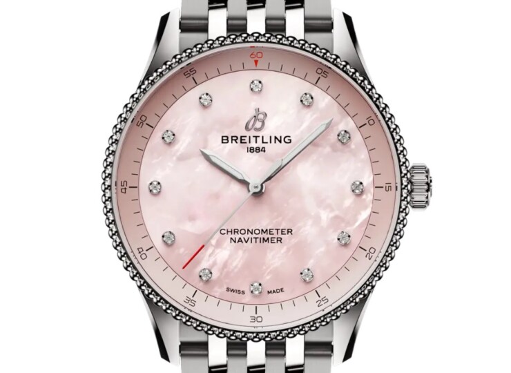 BREITLING ナビタイマー 32 ピンク マザーオブパール文字盤 A77320D91K1A1