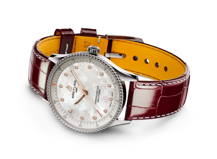 BREITLING ナビタイマー 32 マザーオブパール文字盤 ステンレススティール A77320E61A2P2