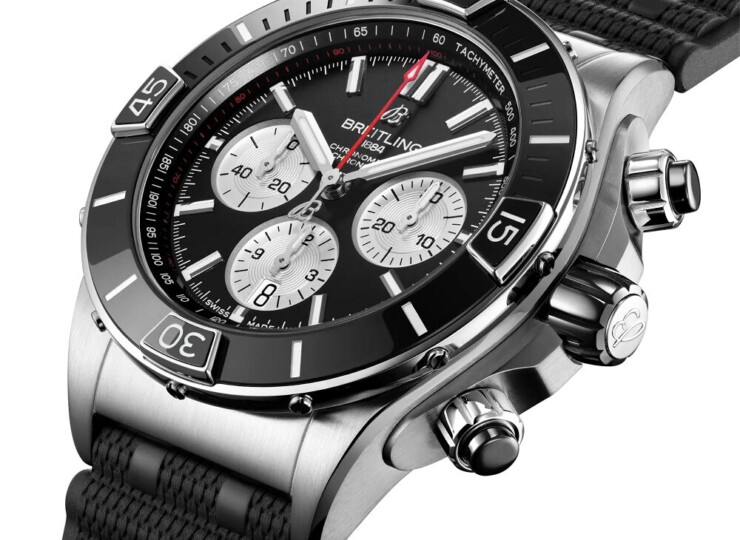 BREITLING スーパー クロノマット B01 44 ブラック文字盤 ステンレススティール AB0136251B1S1