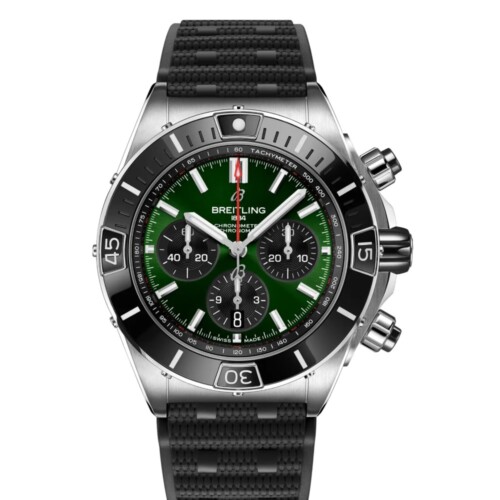 BREITLING スーパー クロノマット B01 44 グリーン文字盤 ステンレススティール AB0136251L1S1