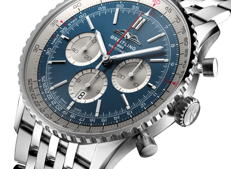 BREITLING ナビタイマー B01 クロノグラフ 46 ブルー文字盤 ブレスレット AB0137211C1A1