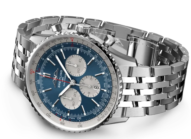 BREITLING ナビタイマー B01 クロノグラフ 46 ブルー文字盤 ブレスレット AB0137211C1A1