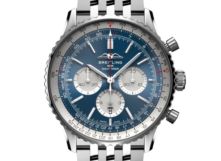 BREITLING ナビタイマー B01 クロノグラフ 46 ブルー文字盤 ブレスレット AB0137211C1A1
