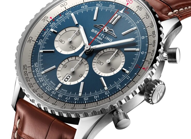BREITLING ナビタイマー B01 クロノグラフ 46 ブルー文字盤 AB0137211C1P1