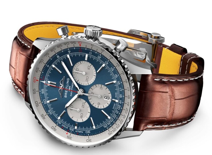 BREITLING ナビタイマー B01 クロノグラフ 46 ブルー文字盤 AB0137211C1P1
