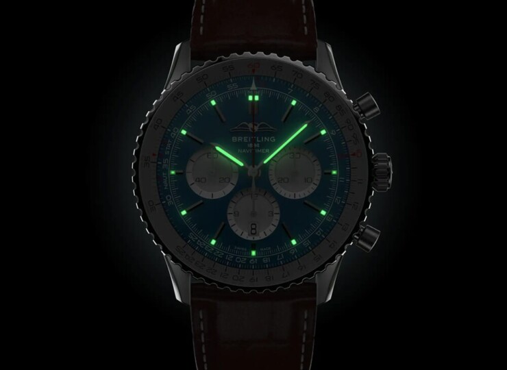 BREITLING ナビタイマー B01 クロノグラフ 46 ブルー文字盤 AB0137211C1P1