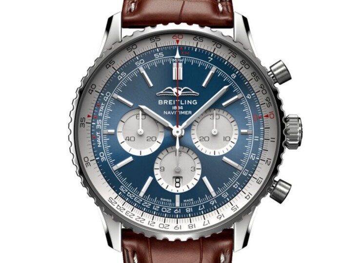 BREITLING ナビタイマー B01 クロノグラフ 46 ブルー文字盤 AB0137211C1P1