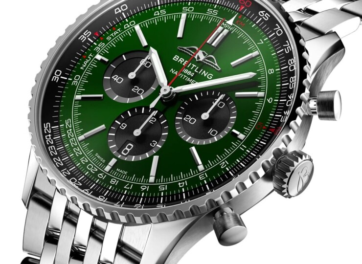 BREITLING ナビタイマー B01 クロノグラフ 46 グリーン文字盤 ステンレススティール AB0137241L1A1