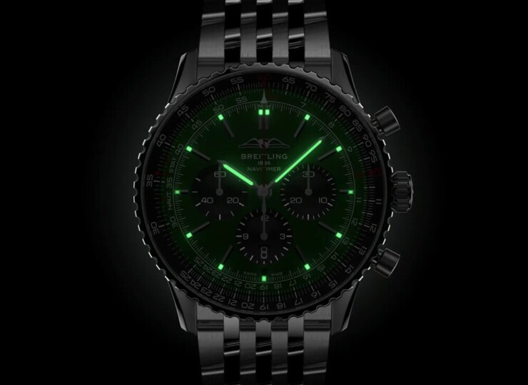 BREITLING ナビタイマー B01 クロノグラフ 46 グリーン文字盤 ステンレススティール AB0137241L1A1