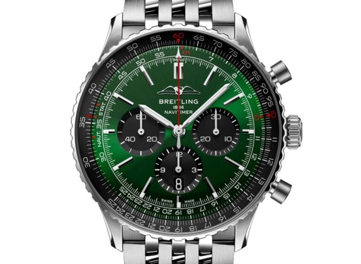 BREITLING ナビタイマー B01 クロノグラフ 46 グリーン文字盤 ステンレススティール AB0137241L1A1