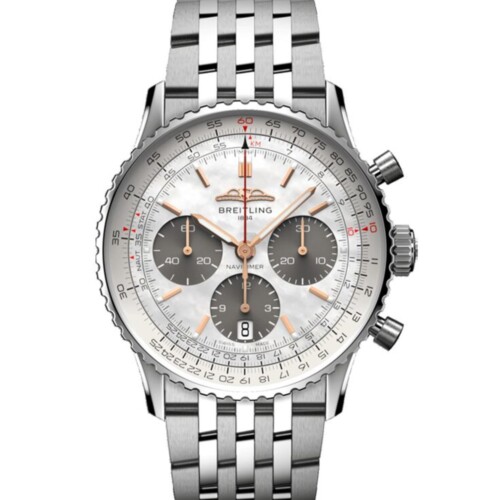 BREITLING ナビタイマー B01 クロノグラフ 41 ジャパン エディション マザーオブパール文字盤 AB0139211A1A1