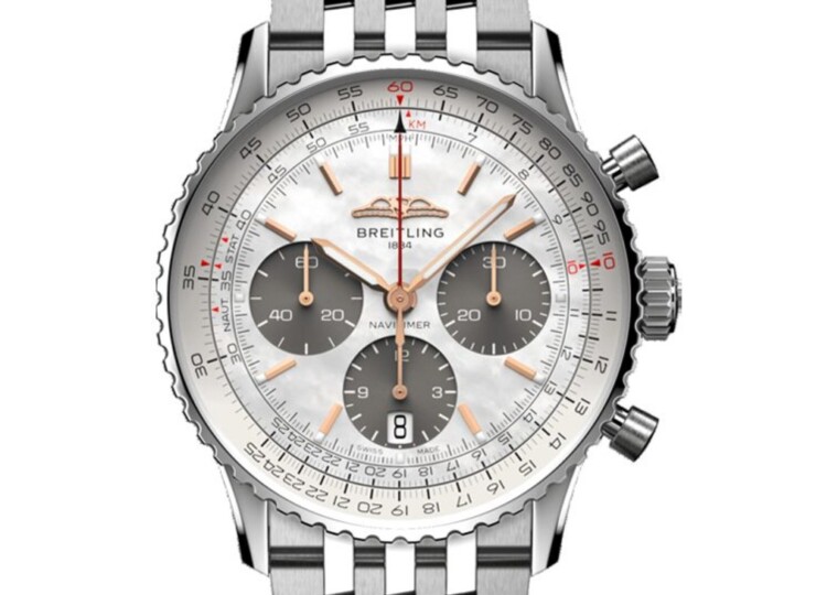 BREITLING ナビタイマー B01 クロノグラフ 41 ジャパン エディション マザーオブパール文字盤 AB0139211A1A1