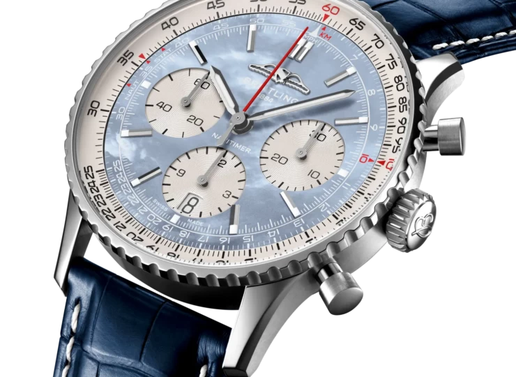 BREITLING ナビタイマー B01 クロノグラフ 41 ジャパン エディション ブルー・マザーオブパール文字盤 AB0139211C2P1