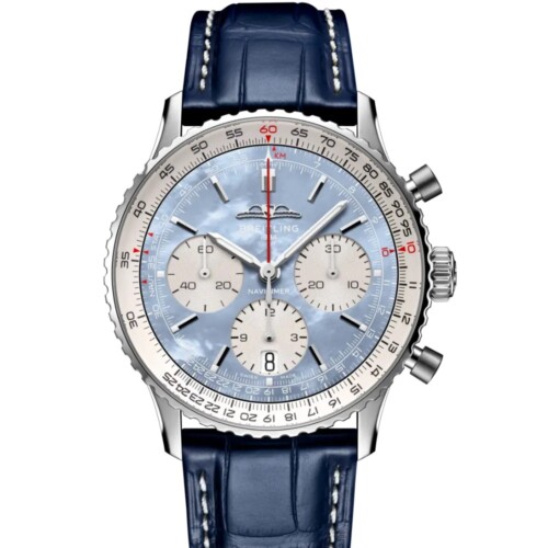 BREITLING ナビタイマー B01 クロノグラフ 41 ジャパン エディション ブルー・マザーオブパール文字盤 AB0139211C2P1