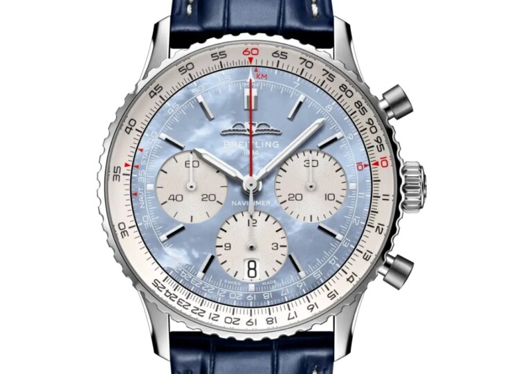 BREITLING ナビタイマー B01 クロノグラフ 41 ジャパン エディション ブルー・マザーオブパール文字盤 AB0139211C2P1