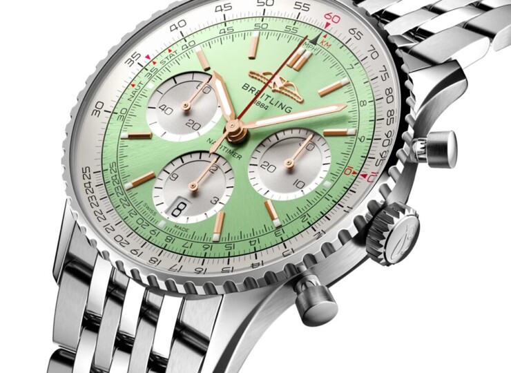 BREITLING ナビタイマー B01 クロノグラフ 41 ミントグリーン文字盤 AB0139211L1A1