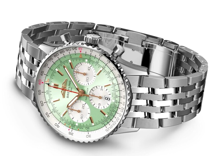 BREITLING ナビタイマー B01 クロノグラフ 41 ミントグリーン文字盤 AB0139211L1A1