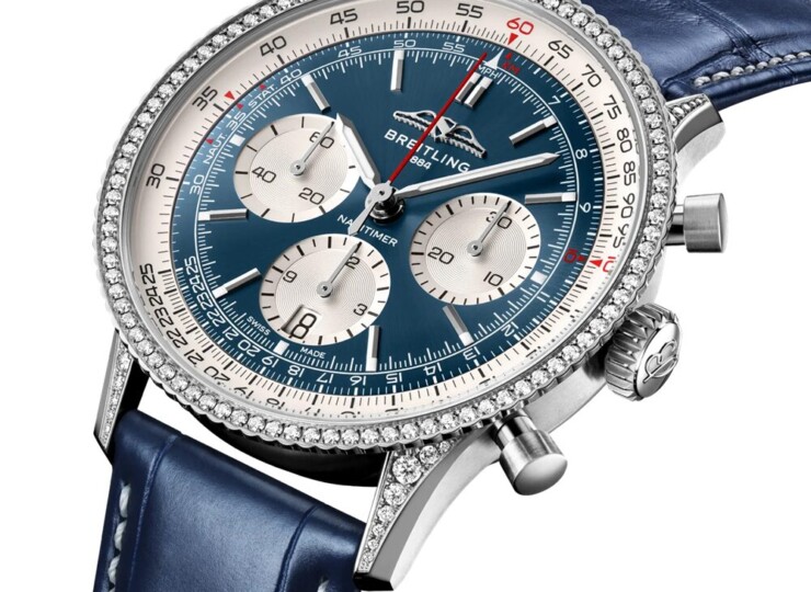 BREITLING ナビタイマー B01 クロノグラフ 41 ブルー文字盤 ステンレススティール(装飾付き) AB0139631C1P1