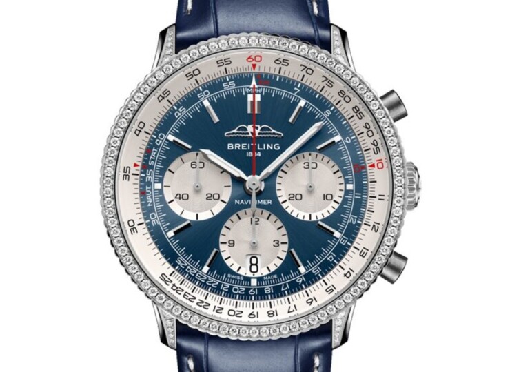 BREITLING ナビタイマー B01 クロノグラフ 41 ブルー文字盤 ステンレススティール(装飾付き) AB0139631C1P1