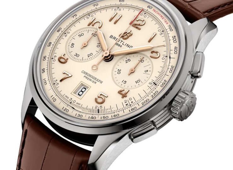 BREITLING プレミエ B01 クロノグラフ 42 クリーム文字盤 ステンレススティール AB0145211G1P2