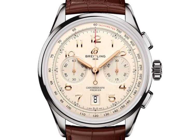 BREITLING プレミエ B01 クロノグラフ 42 クリーム文字盤 ステンレススティール AB0145211G1P2