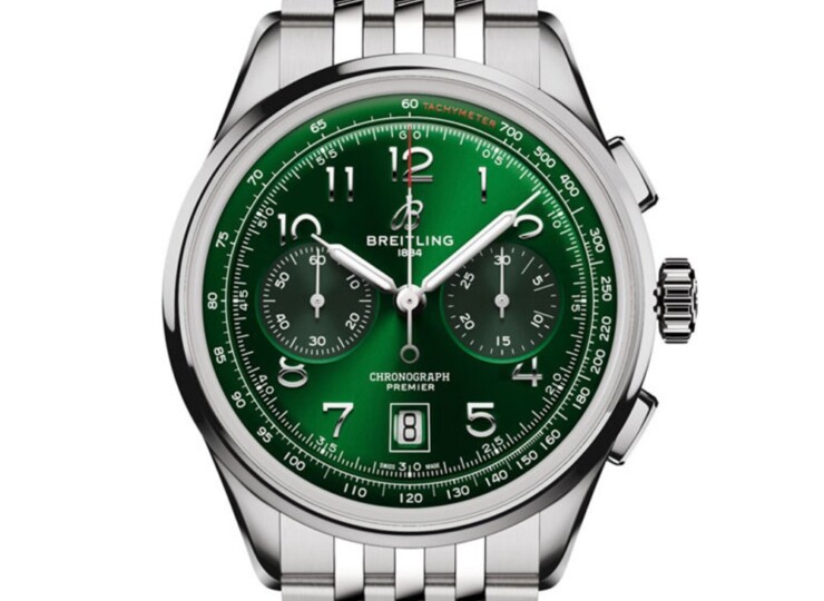 BREITLING プレミエ B01 クロノグラフ 42 グリーン文字盤 AB0145371L1A1