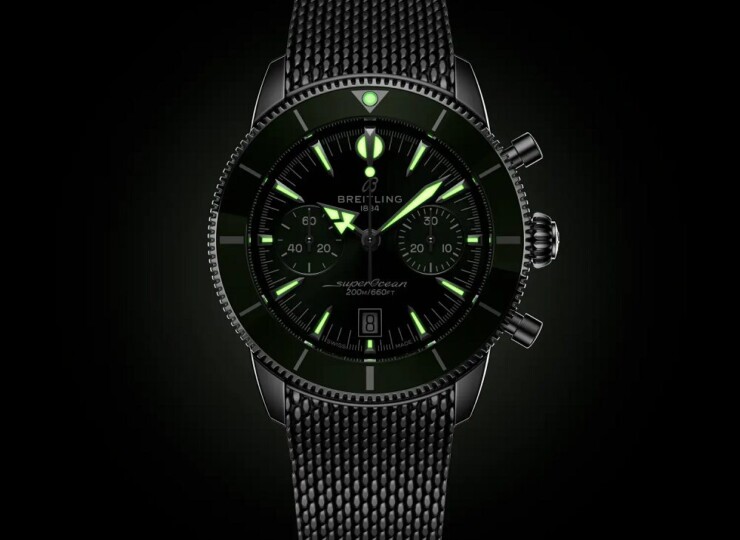 BREITLING スーパーオーシャン ヘリテージ B01 クロノグラフ 42 グリーン文字盤 AB0156361L1A1