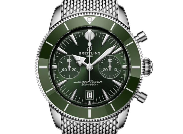 BREITLING スーパーオーシャン ヘリテージ B01 クロノグラフ 42 グリーン文字盤 AB0156361L1A1
