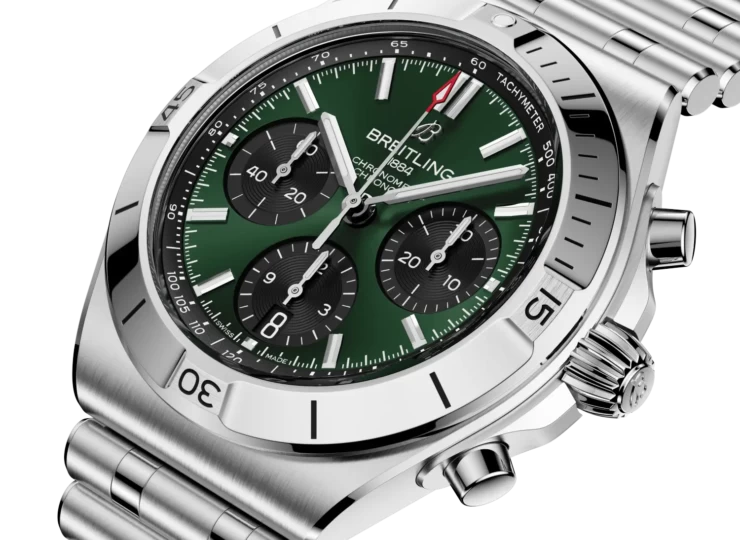 BREITLING クロノマット B01クロノグラフ42 グリーン文字盤 ブレスレット AB0158101L1A1