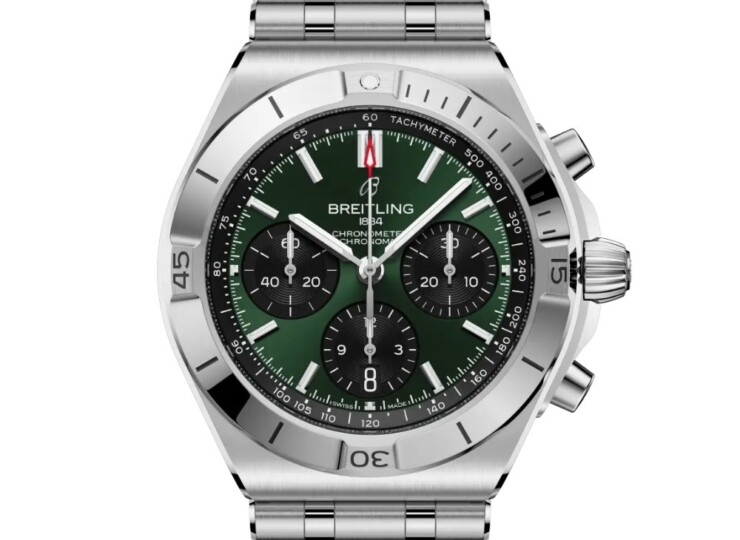 BREITLING クロノマット B01クロノグラフ42 グリーン文字盤 ブレスレット AB0158101L1A1