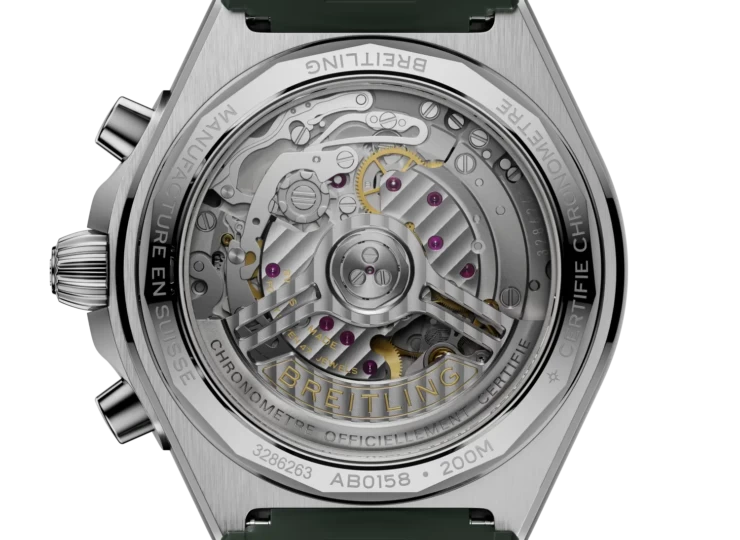 BREITLING クロノマット B01クロノグラフ42 グリーン文字盤 ラバーストラップ AB0158101L1S1