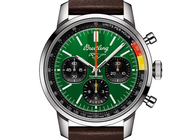 BREITLING トップタイム B01 フォード マスタング グリーン文字盤 AB01762A1L1X1