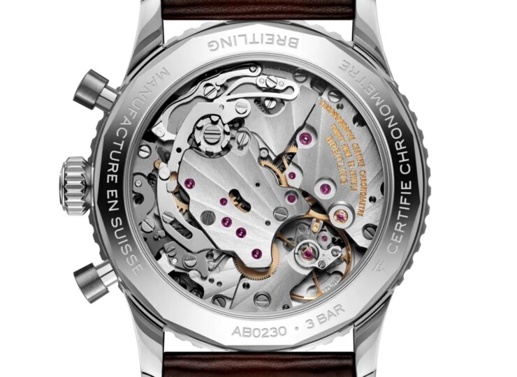 BREITLING ナビタイマー B02 クロノグラフ 41 コスモノート ブラック文字盤 レザーストラップ AB0230211B1X1
