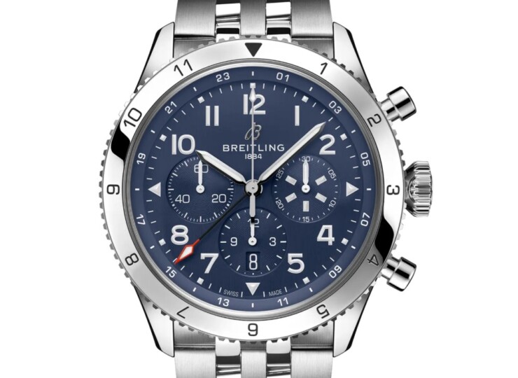 BREITLING スーパー アヴィ B04 クロノグラフ GMT 46 トリビュート トゥ ヴォート F4U コルセア ブルー文字盤 AB04451A1C1A1