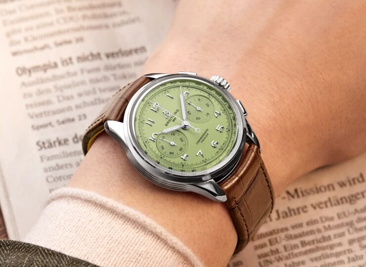 BREITLING プレミエ B09 クロノグラフ 40 ピスタチオグリーン文字盤 AB0930D31L1P1