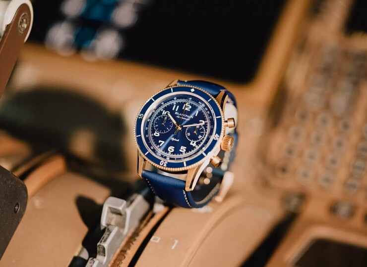 BLANCPAIN エアコマンド 42.5mm ブルー文字盤 レッドゴールド AC02-36B40-63B