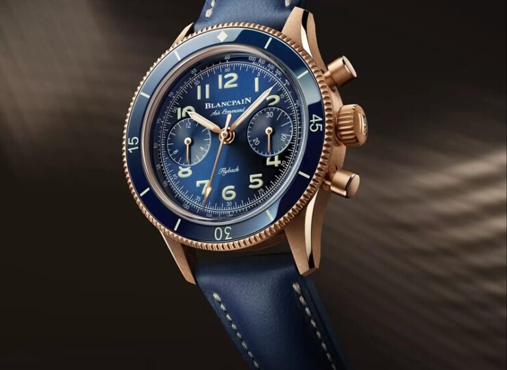 BLANCPAIN エアコマンド 36.2mm ブルー文字盤 レッドゴールド AC03-36B40-63B