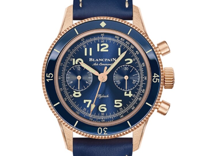 BLANCPAIN エアコマンド 36.2mm ブルー文字盤 レッドゴールド AC03-36B40-63B