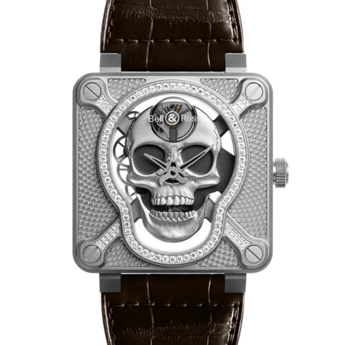 BELL & ROSS BR-01 laughing skull light diamond 46mm スカル文字盤 BR01-SKULL-SK-LGD