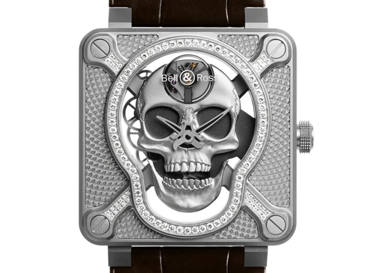 BELL & ROSS BR-01 laughing skull light diamond 46mm スカル文字盤 BR01-SKULL-SK-LGD
