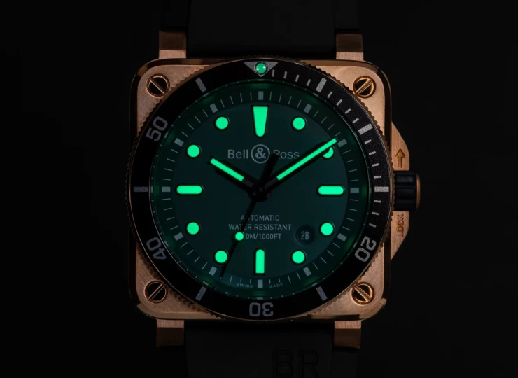 BELL & ROSS BR-03 Diver Black & Green Bronze 42mm グリーン文字盤 BR0392-D-LT-BR/SRB