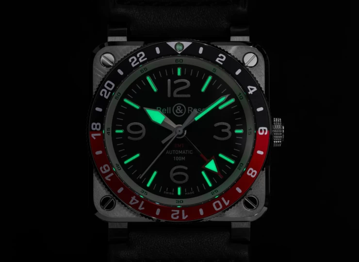 BELL & ROSS BR-03 GMT Black 42mm ブラック文字盤 BR0393-BL-ST/SCA