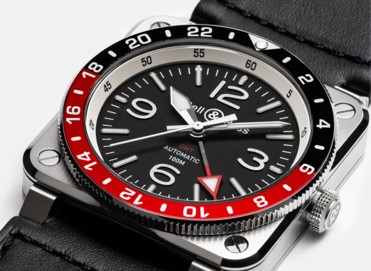 BELL & ROSS BR-03 GMT Black 42mm ブラック文字盤 BR0393-BL-ST/SCA