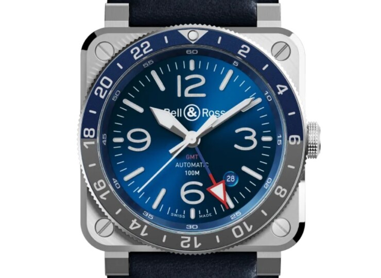BELL & ROSS BR-03 GMT Blue 42mm ブルー文字盤 BR0393-BLU-ST/SCA