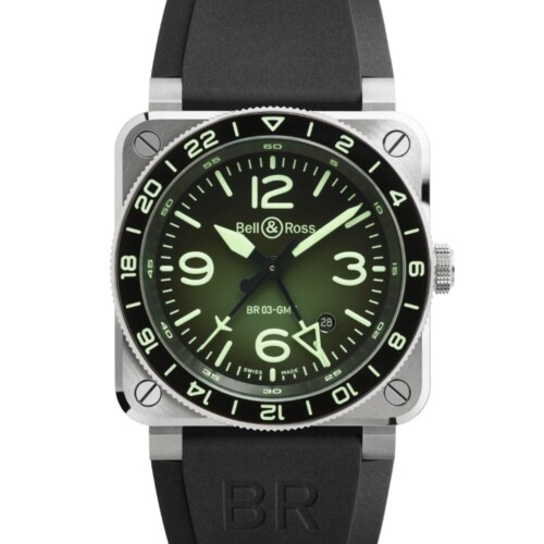 BR-03 GMT Green Lum 42mm ブラック文字盤