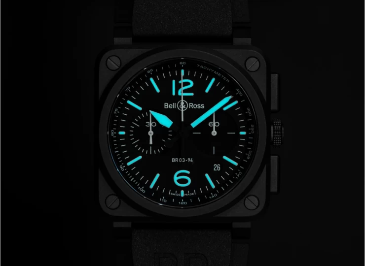 BELL & ROSS BR-03 Chrono Black Matte 42mm ブラック文字盤 BR0394-BL-CE